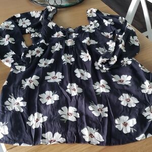 American Eagle Outfitters Floral Smocked Long Sleeve Ring Front Mini Dress. NWOT